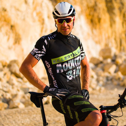 Herren Radtrikot Mountain Bike – schwarz-grün