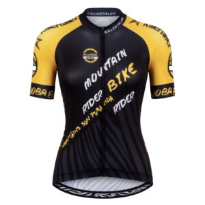Killertaler Damen Radtrikot Epic Ride schwarz/goldgelb — inspiriert vom Absa Cape Epic 2026 und Desert Dash 2024, handgefertigt in Burladingen