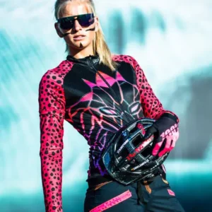 Killertaler Damen Radtrikot Leon pink kurzarm — leuchtend pink, handgefertigt in Burladingen