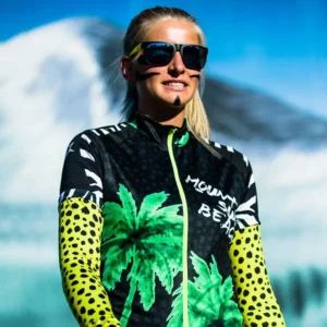Killertaler Damen Radtrikot Palm Tree schwarz-grün — modisches Design, handgefertigt in Burladingen