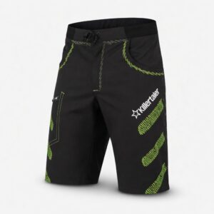 Killertaler Herren Baggy Shorts Jedi2 schwarz/grün — Mit zwei EIngriffstaschen und einer Reißverschlusstasche und gesticktem Killertaler Logo
