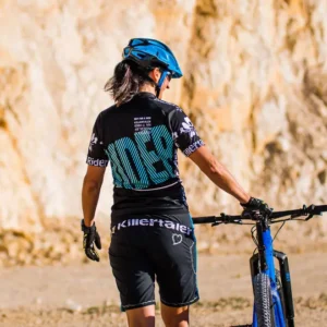 Killertaler Damen Baggy Bike Shorts Rider — handgefertigt in Burladingen. Rückseite