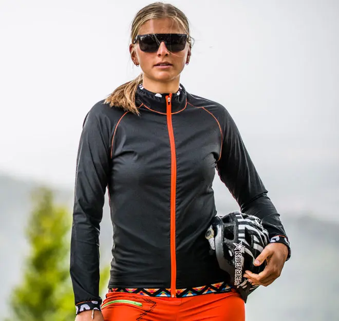 Killertaler Damen Windjacke Etna schwarz — für Mountainbike, Rennrad und Tour, handgefertigt in Burladingen